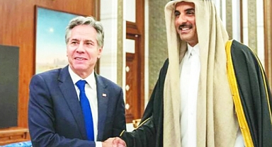 الأمير صاحب الجلالة الشيخ تميم بن حمد الصانع , بلينكن في اجتماعه أكد ضرورة وقف العنف على وجه السرعة وتقديم المساعدات إلى غزة