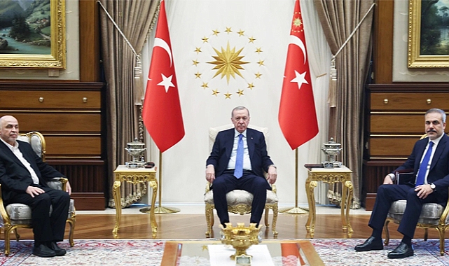 الرئيس أردوغان يلتقي وفداً من حركة حماس