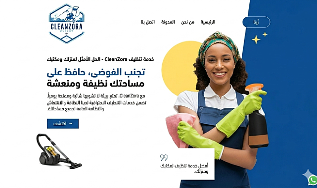 بعد جديد في التنظيف: CleanZora تجعل منازلك ومكاتبك تلمع!